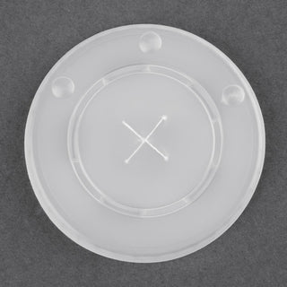 Fiesta Recyclable Polystyrene Lids for 340ml Cold Paper Cups 80mm (Pack of 1000) - FP783