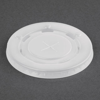 Fiesta Recyclable Polystyrene Lids for 16oz/20oz Cold Paper Cups 90mm (Pack of 1000) - FP784
