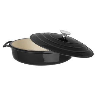 Round Saute Pan Black 3.5Ltr 280(D)x65(H)mm- Vogue FS477