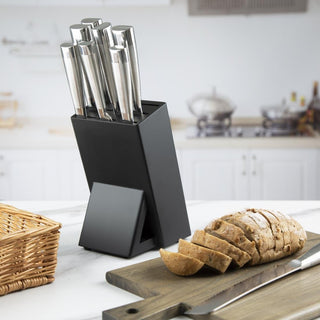 Tsuki Black Wooden Knife Block- Vogue FS662