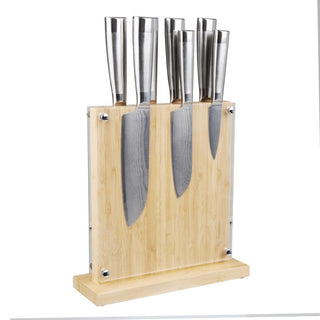 Wood Acrylic Magnetic Knife Block- Vogue FS663