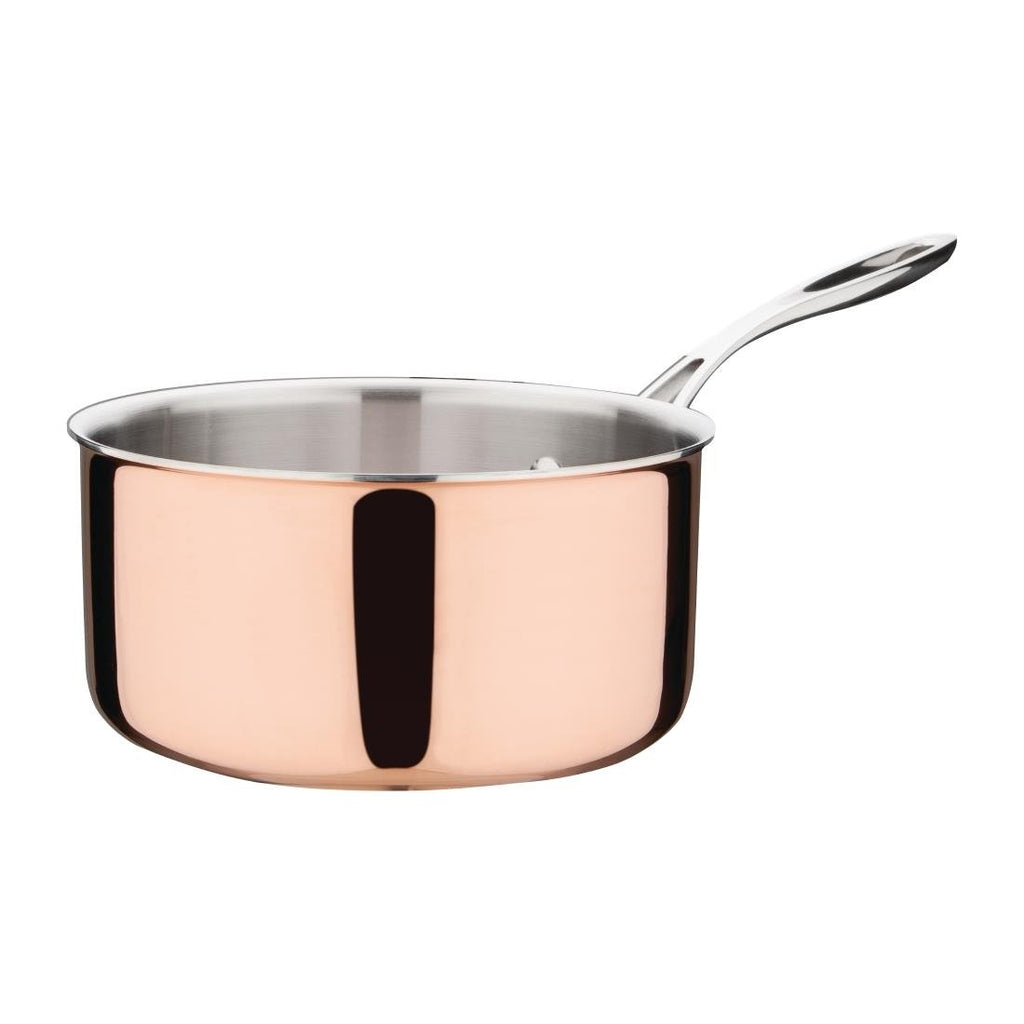 Induction Tri-Wall Copper Saucepan - 200x100mm- Vogue FS667