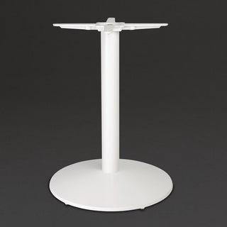 Bolero Cast Iron Round Table Base White - FT029