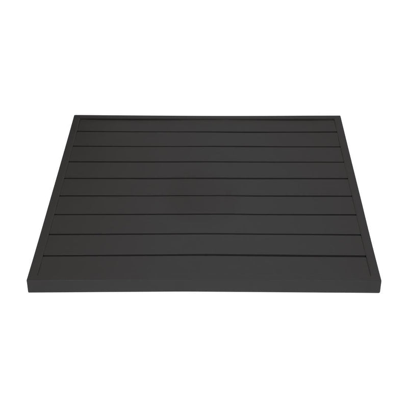 Aluminium Square Table Top Black 700mm- Bolero FW599