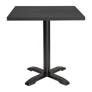 Aluminium Square Table Top Black 700mm- Bolero FW599