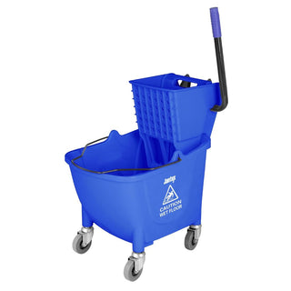 Jantex 30ltr Mop Bucket with Foot Pedal release - Blue - FW869