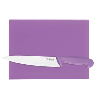 High Density Chopping Board Small Purple - 12x229x305mm- Hygiplas FX100