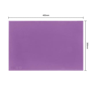 High Density Chopping Board Purple - 450x300x12mm- Hygiplas FX101