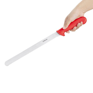 Slicer Serrated Red 300mm- Hygiplas FX117