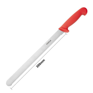 Slicer Serrated Red 300mm- Hygiplas FX117