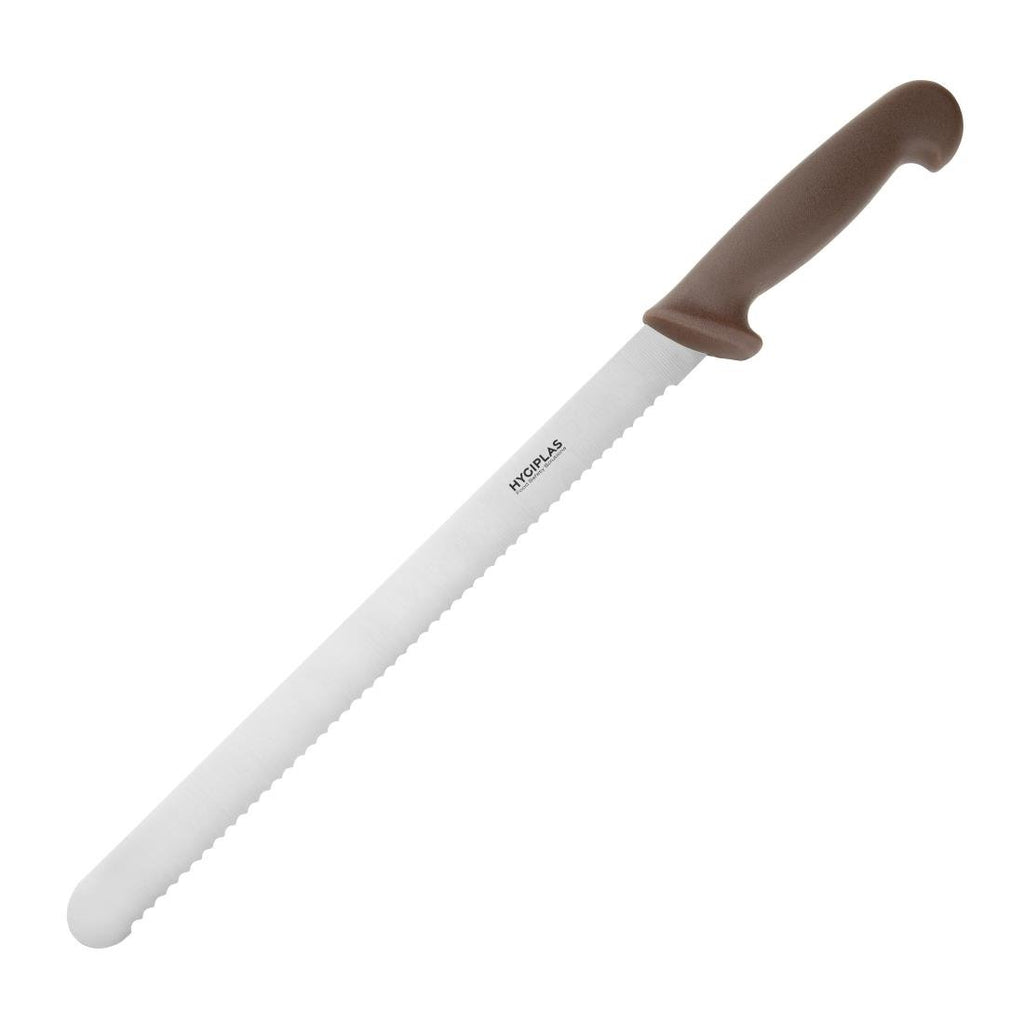 Slicer Serrated Brown 300mm- Hygiplas FX118