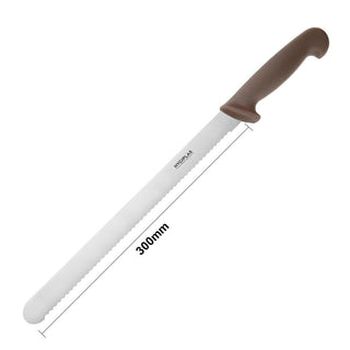 Slicer Serrated Brown 300mm- Hygiplas FX118