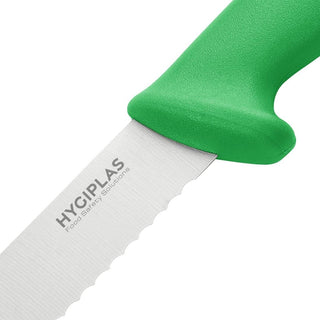 Slicer Serrated Green 255mm- Hygiplas FX121