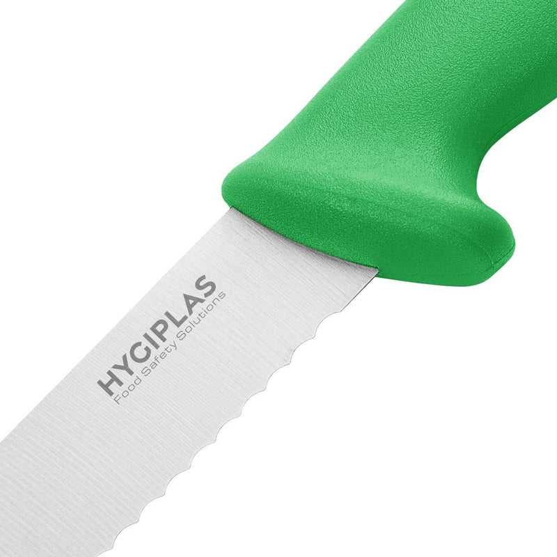Slicer Serrated Green 255mm- Hygiplas FX121