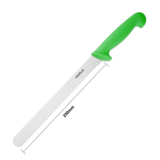 Slicer Serrated Green 255mm- Hygiplas FX121