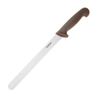 Slicer Serrated Brown 255mm- Hygiplas FX122