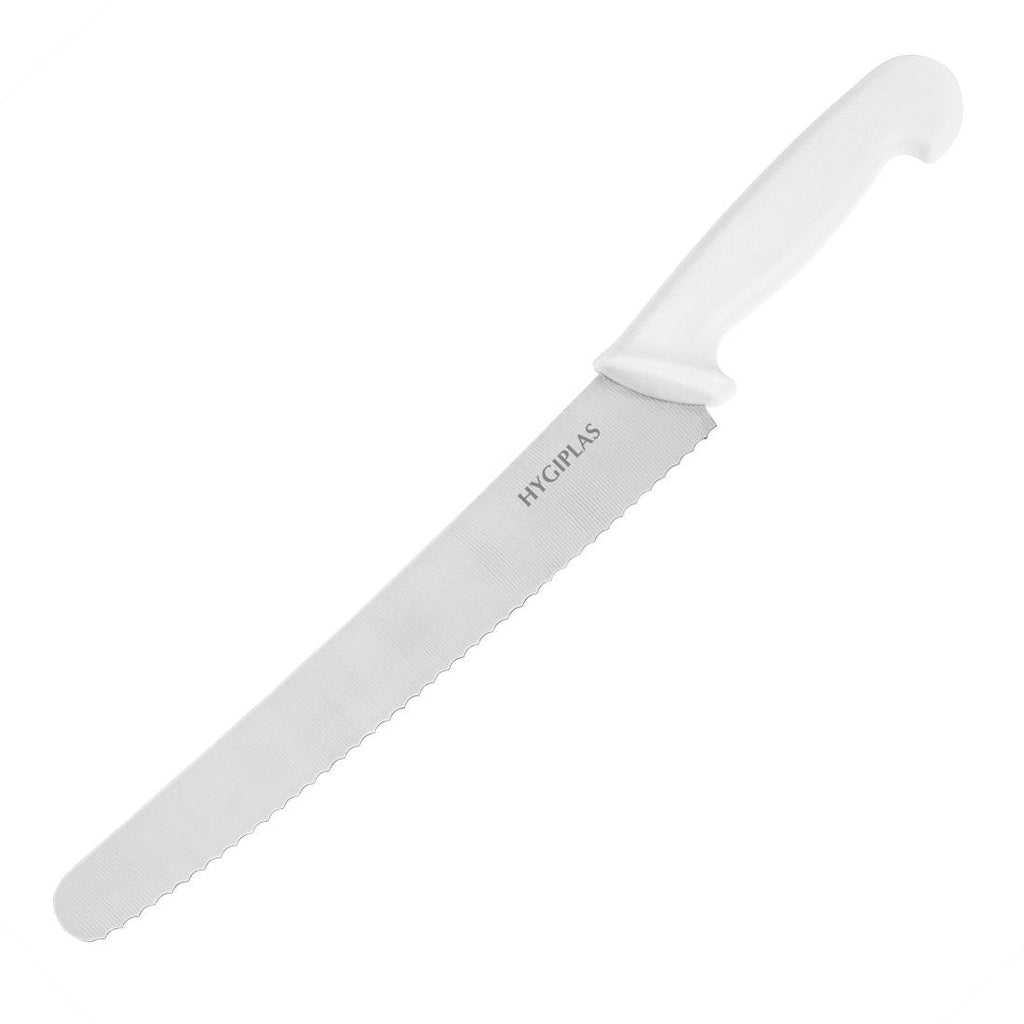 Serrated Pastry Knife White 255mm- Hygiplas FX127