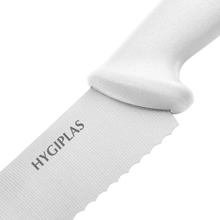 Serrated Pastry Knife White 255mm- Hygiplas FX127