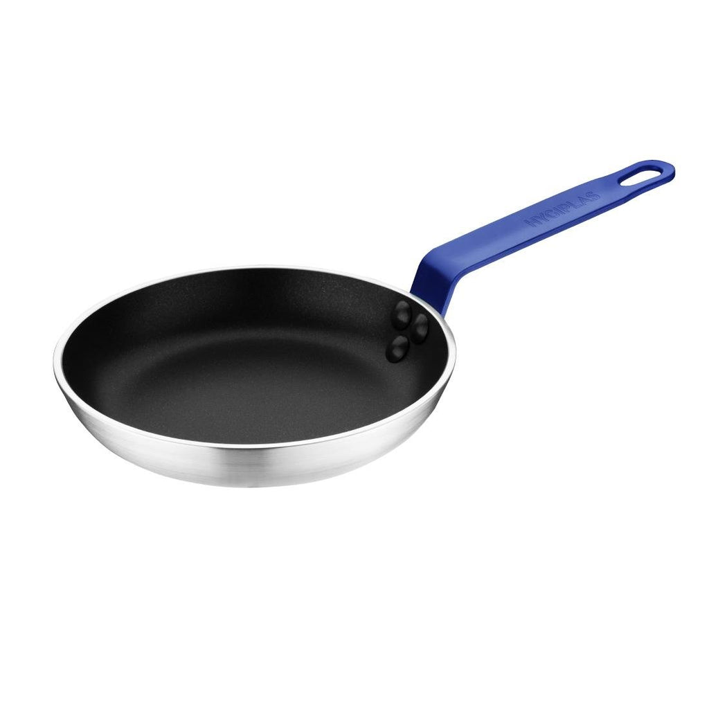 Frypan Aluminium Non-stick Teflon Platinum Plus Blue Handle - 200x35mm- Hygiplas FX134