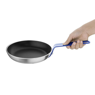 Frypan Aluminium Non-stick Teflon Platinum Plus Blue Handle - 200x35mm- Hygiplas FX134