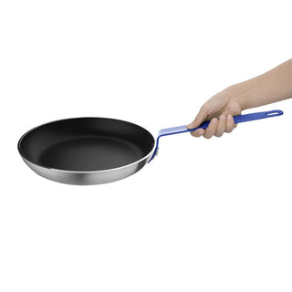 Frypan Aluminium Non-stick Teflon Platinum Plus Blue Handle - 280x45mm- Hygiplas FX136