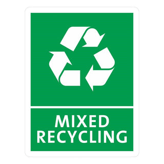 Jantex Slim Bin Mixed Recycling Label - FX196