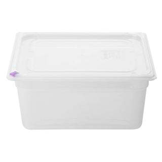 Hygiplas Click PP 1/2 GN Container with Lid & 7 Colour Clips 150mm 8.9Ltr (4 Pack) - FZ090