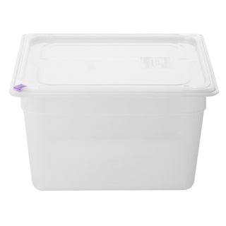 Hygiplas Click PP 1/2 GN Container with Lid & 7 Colour Clips 200mm 11.7Ltr (4 Pack) - FZ091