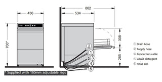 Ecomax Compact Glasswasher - 404- Hobart HB-ECOMAX404