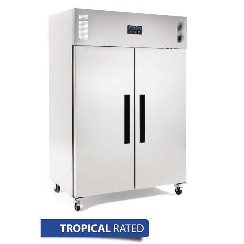 G-Series 2 Door Upright Freezer Stainless Steel 1200Ltr- Polar DL896-A