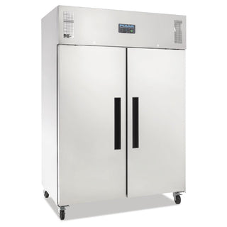 G-Series 2 Door Upright Fridge Stainless Steel 1200Ltr- Polar DL895-A