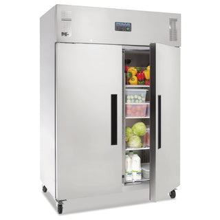 G-Series 2 Door Upright Fridge Stainless Steel 1200Ltr- Polar DL895-A