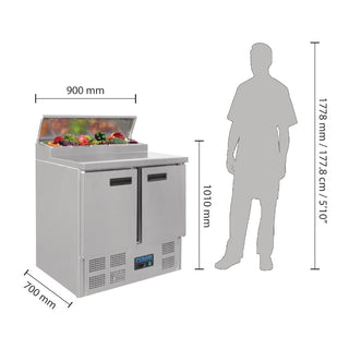 G-Series Pizza Prep Counter Fridge 254Ltr- Polar G604-A