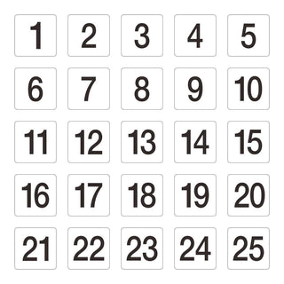 Olympia Table Numbers Set 1-50 - GB629