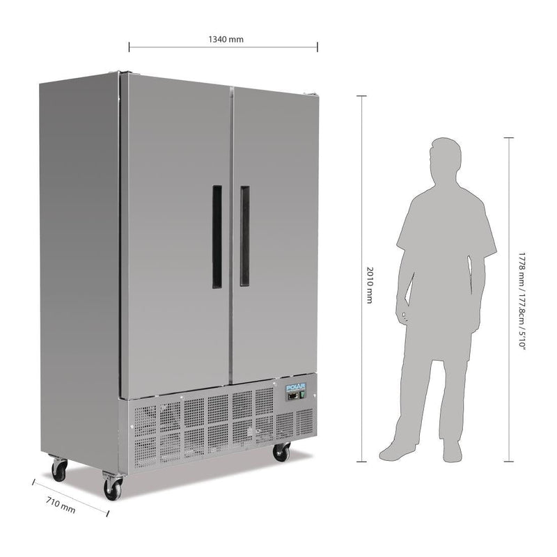 G-Series 2 Door Slimline Freezer 960Ltr- Polar GD880-A