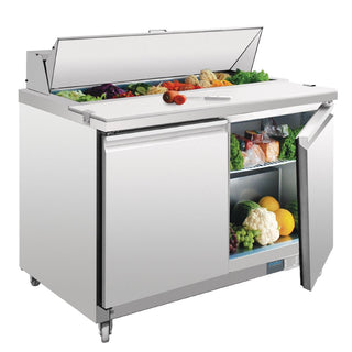 U-Series 2 Door Prep Counter Fridge 405Ltr- Polar GD882-A