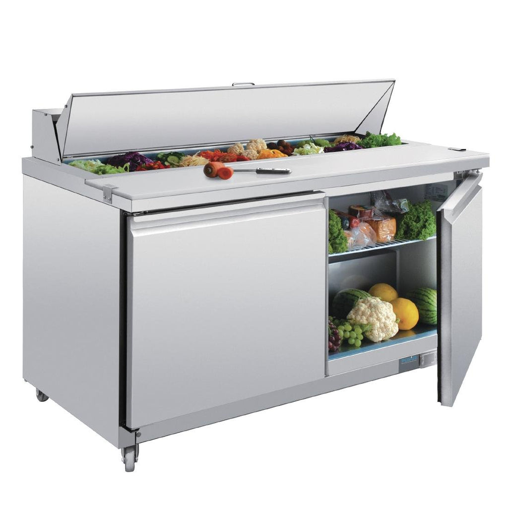 U-Series 2 Door Prep Counter Fridge 527Ltr- Polar GD883-A