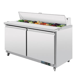 U-Series 2 Door Prep Counter Fridge 527Ltr- Polar GD883-A