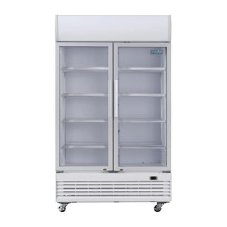 G-Series Hinged Door Upright Display Cooler with Light Box 950Ltr- Polar GE580-A