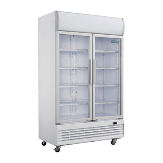 G-Series Hinged Door Upright Display Cooler with Light Box 950Ltr- Polar GE580-A