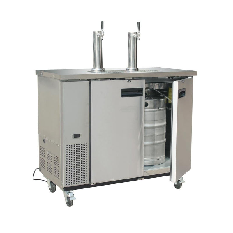 G-Series Direct Draw Beer Dispenser (2 Keg 2 Tap) Stainless Steel- Polar GE633-A