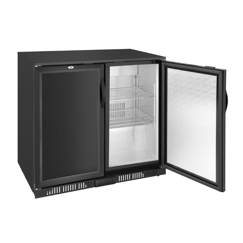 G-series 850mm Double Door Back Bar Cooler Solid Door 198 Ltr- Polar GE998-A