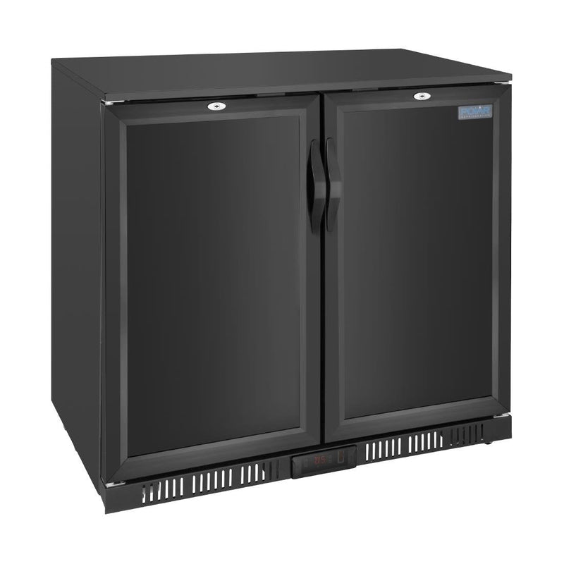 G-series 850mm Double Door Back Bar Cooler Solid Door 198 Ltr- Polar GE998-A