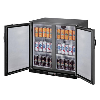 G-series 850mm Double Door Back Bar Cooler Solid Door 198 Ltr- Polar GE998-A