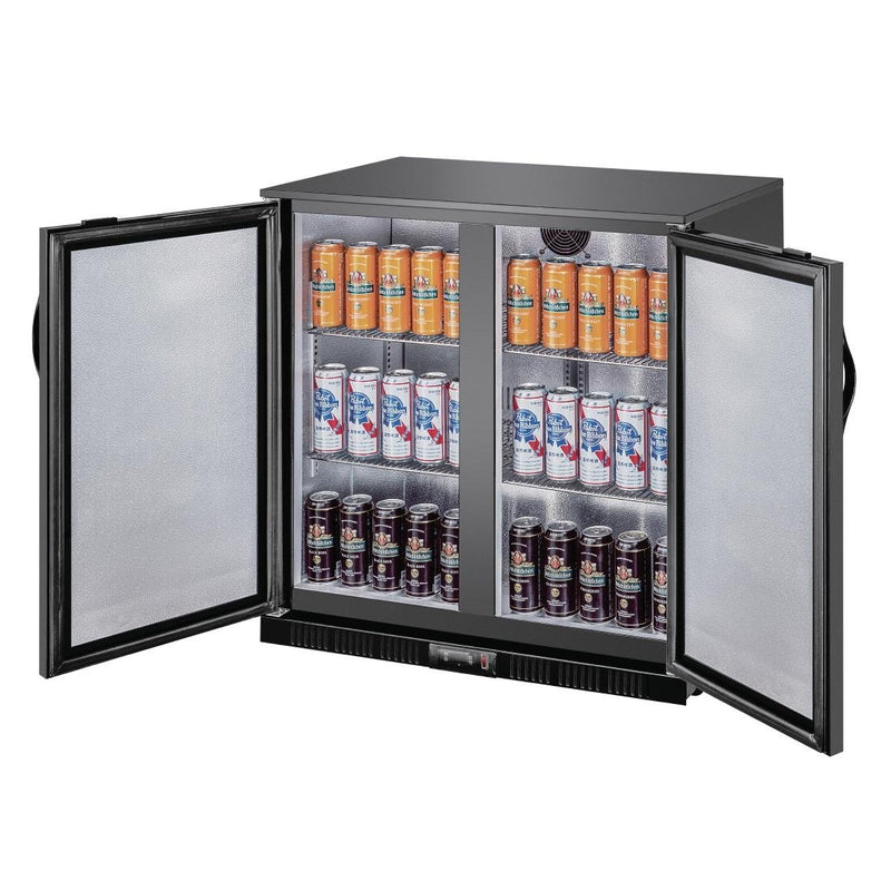 G-series 850mm Double Door Back Bar Cooler Solid Door 198 Ltr- Polar GE998-A