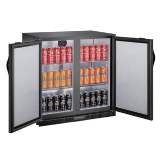 G-series 850mm Double Door Back Bar Cooler Solid Door 198 Ltr- Polar GE998-A