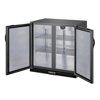 G-series 850mm Double Door Back Bar Cooler Solid Door 198 Ltr- Polar GE998-A