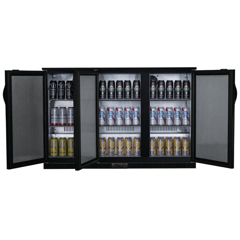 G-series 850mm Triple Door Back Bar Cooler Solid Door 320 Ltr- Polar GE999-A