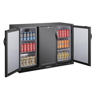 G-series 850mm Triple Door Back Bar Cooler Solid Door 320 Ltr- Polar GE999-A