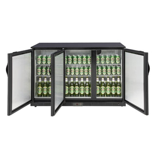 G-series 850mm Triple Door Back Bar Cooler Solid Door 320 Ltr- Polar GE999-A